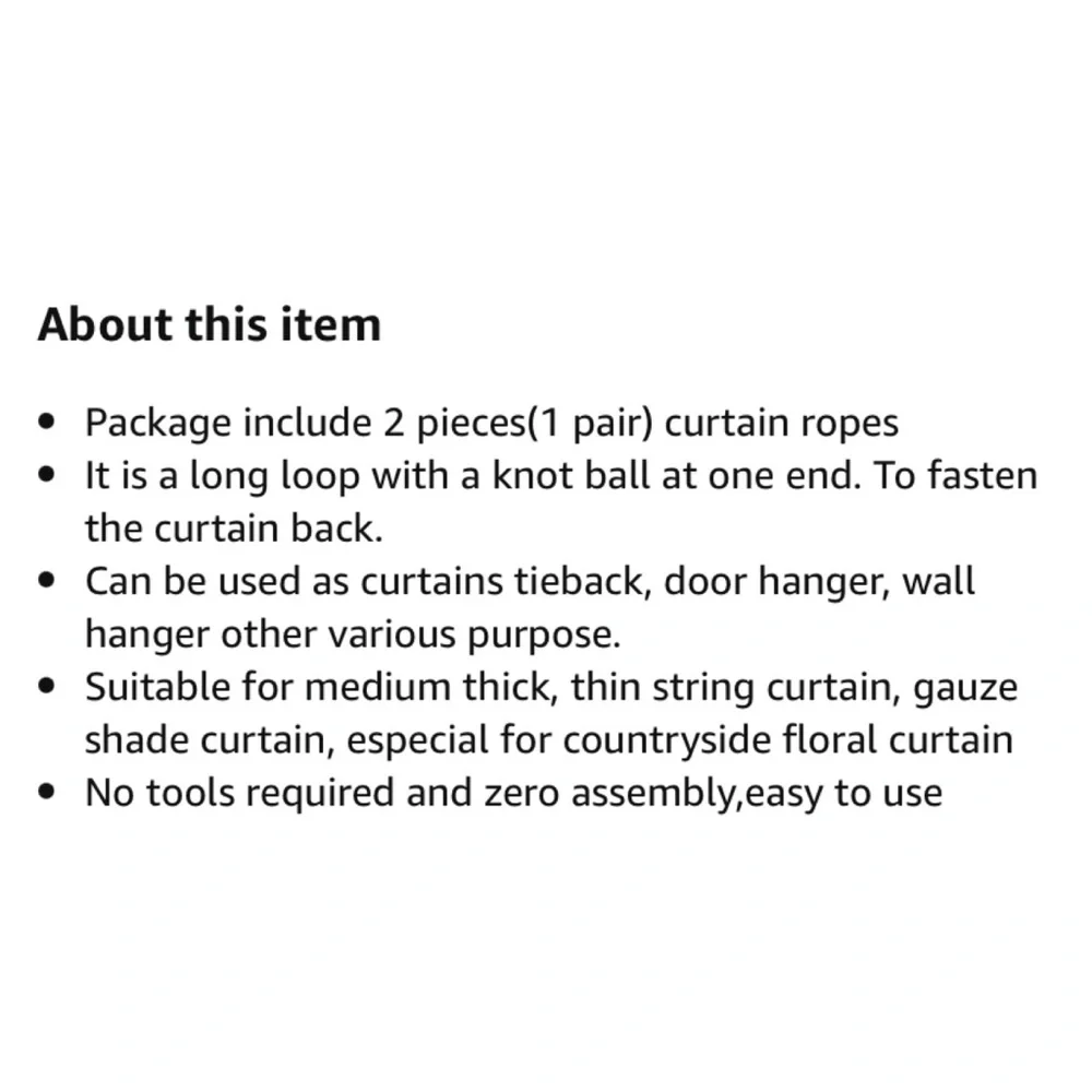 Luxury Home | Set of 2 Grey Boho Chic Nautical Knotted Rope Curtain Tie Backs